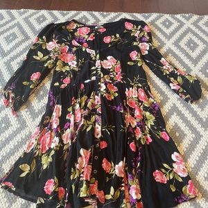 Black floral dress